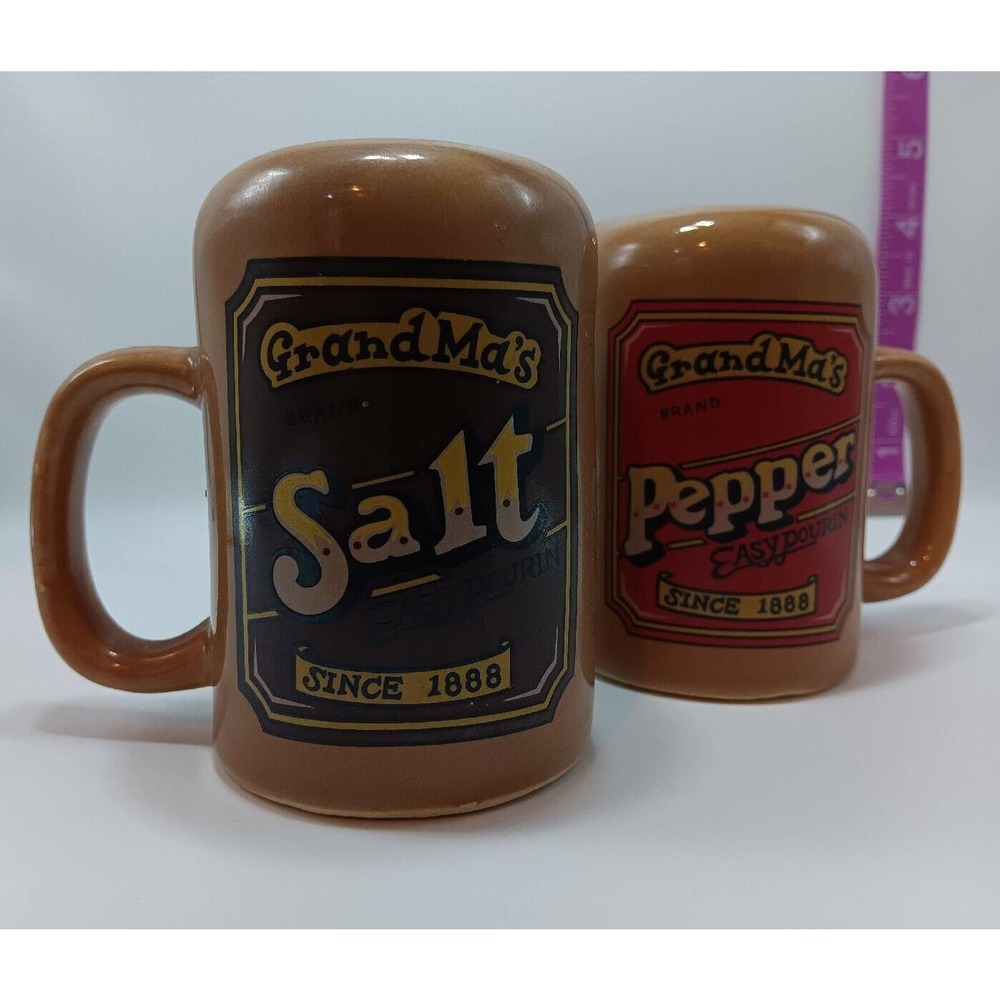 1970's - "Grandma's" Salt & Pepper Shakers" Vintage Brown Shakers